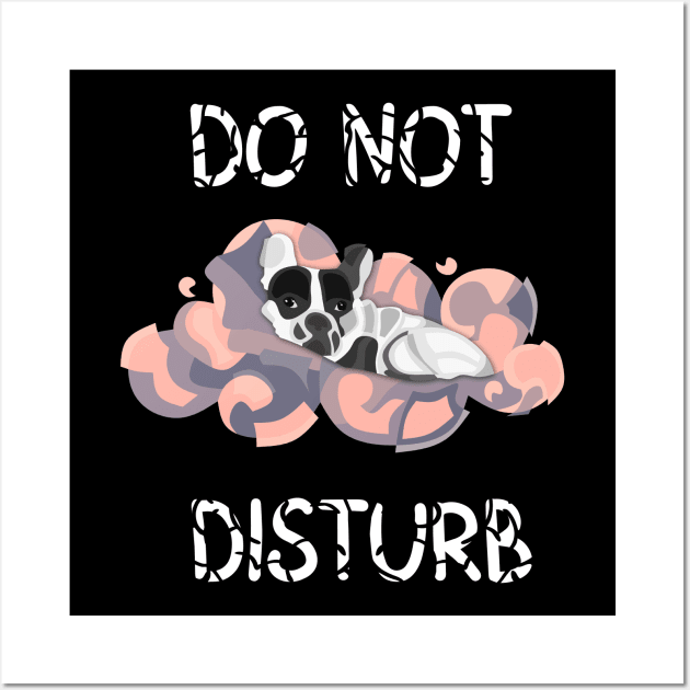 SLEEPY DOG IS SLEEPING ON CLOUD, DO NOT DISTURB Wall Art by STYLIZED ART